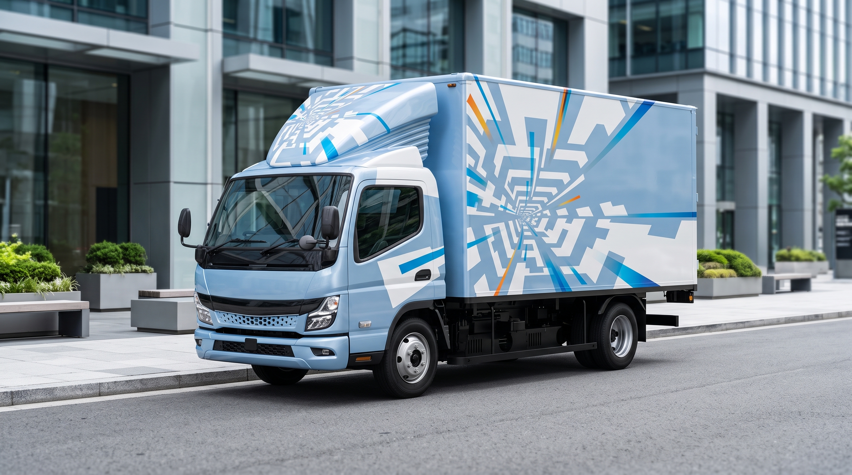 Transport truck on the road